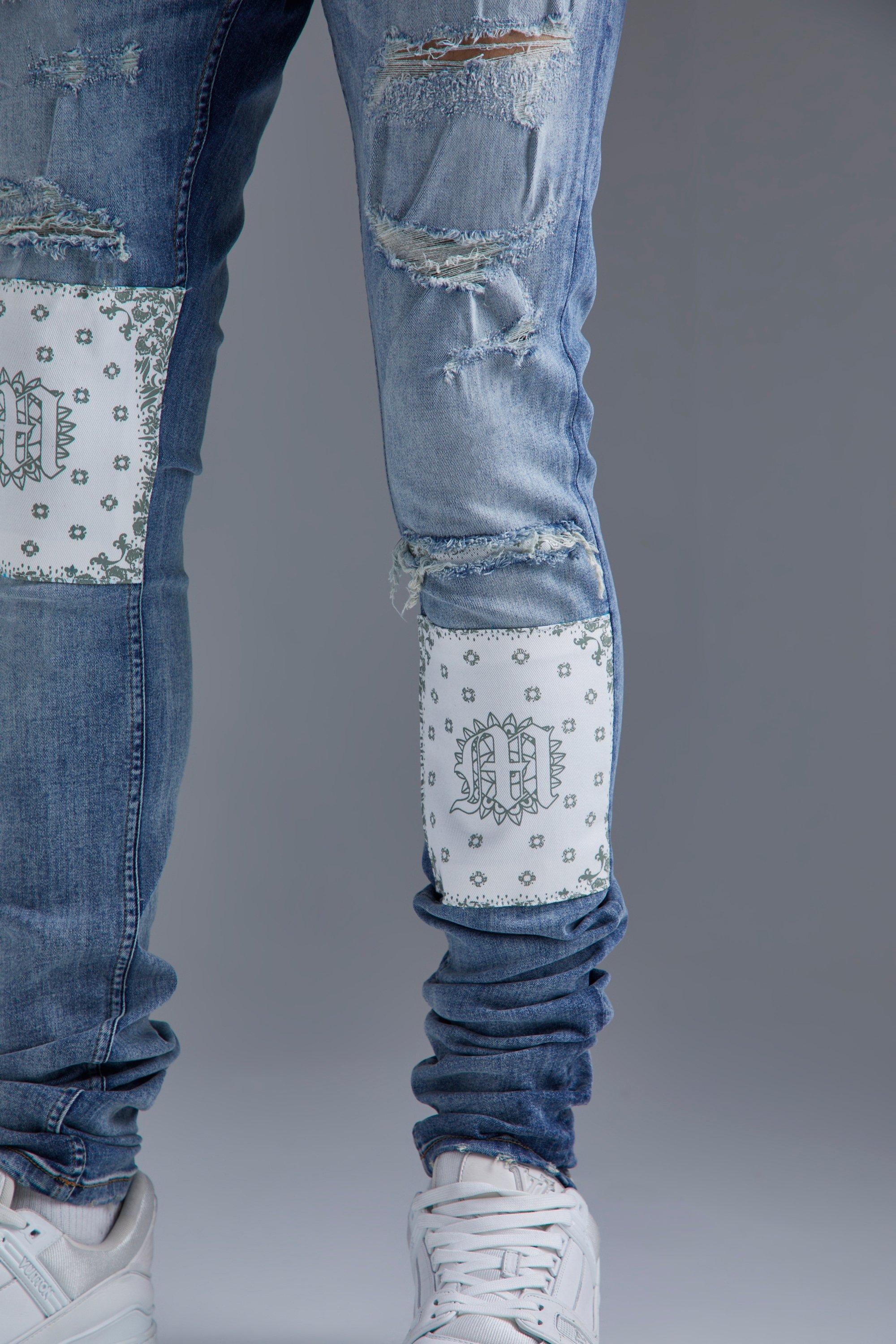 Blue hot sale bandana jeans